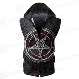 Satanic Sigil of Baphomet SED-0205 Zip Sleeveless Hoodie