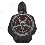 Satanic Sigil of Baphomet SED-0205 Zip-up Hoodies