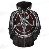 Satanic Sigil of Baphomet SED-0205 Zip-up Hoodies