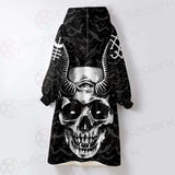 Satan Skull Bat SED-0206 Oversized Sherpa Blanket Hoodie