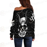 Satan Skull Bat SED-0206 Off Shoulder Sweaters