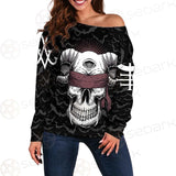 Satan Skull Bat SED-0206 Off Shoulder Sweaters