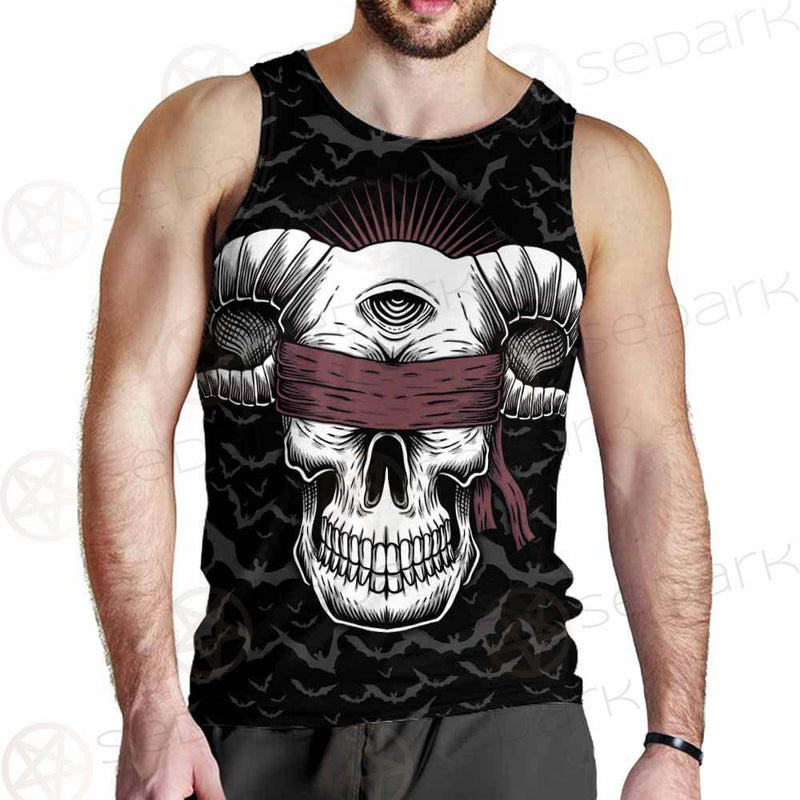 Satan Skull Bat SED-0206 Men Tank-tops