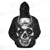 Satan Skull Bat SED-0206 Zip-up Hoodies