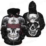 Satan Skull Bat SED-0206 Zip-up Hoodies