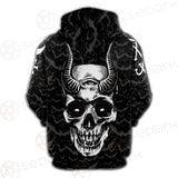 Satan Skull Bat SED-0206 Hoodie Raglan Zip