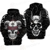 Satan Skull Bat SED-0206 Hoodie Raglan Zip