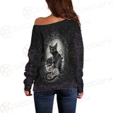 Gothic Cat SED-0207 Off Shoulder Sweaters