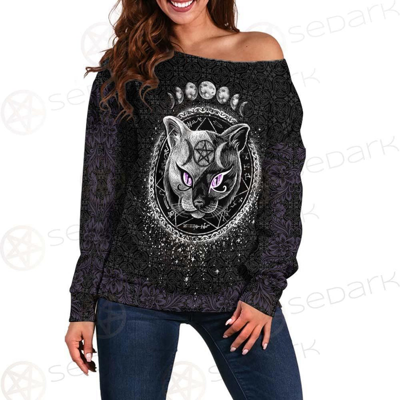 Gothic Cat SED-0207 Off Shoulder Sweaters