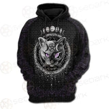 Gothic Cat SED-0207 Hoodie Raglan