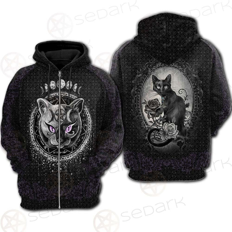 Gothic Cat SED-0207 Hoodie Raglan Zip
