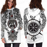 Viking Symbol Pattern SED-0210 Hoodie Dress