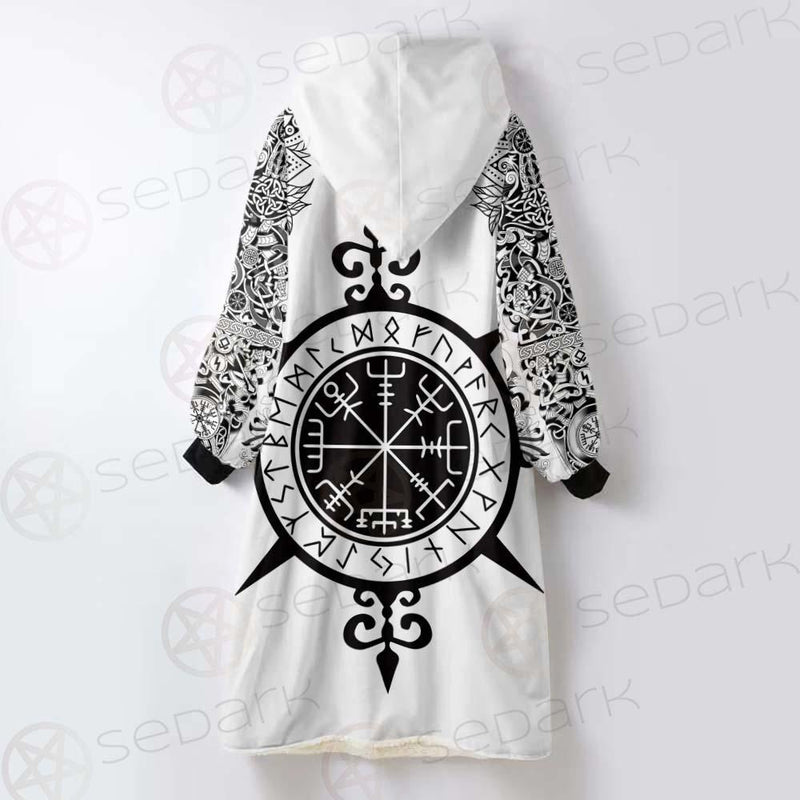 Viking Symbol Pattern SED-0210 Oversized Sherpa Blanket Hoodie