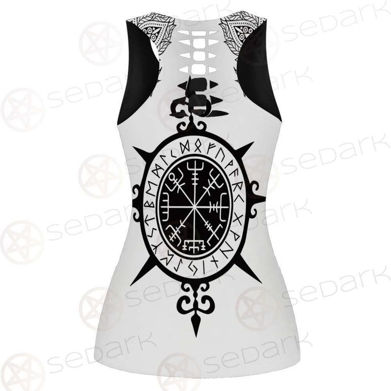 Viking Symbol Pattern SED-0210 Hollow Out Tank Top