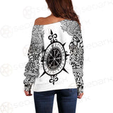 Viking Symbol Pattern SED-0210 Off Shoulder Sweaters