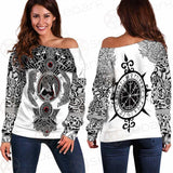 Viking Symbol Pattern SED-0210 Off Shoulder Sweaters