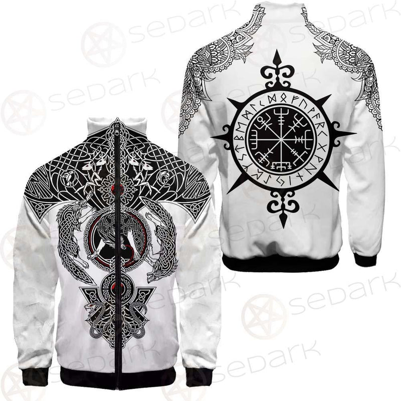 Viking Symbol Pattern SED-0210 Stand-up Collar Jacket