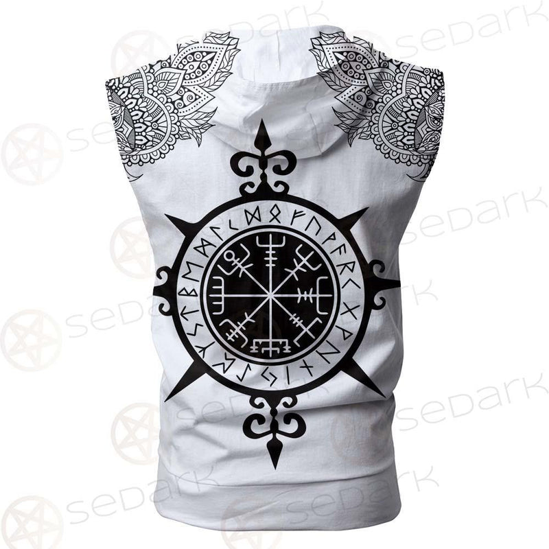 Viking Symbol Pattern SED-0210 Zip Sleeveless Hoodie