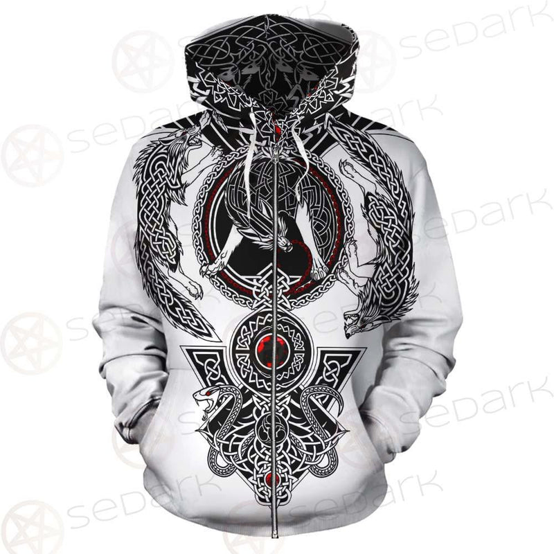Viking Symbol Pattern SED-0210 Zip-up Hoodies