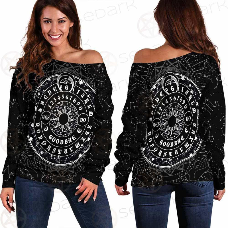 Satan Ouija SED-0211 Off Shoulder Sweaters
