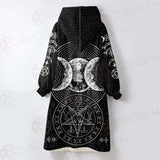 Wicca Symbol Triple Moon SED-0234 Oversized Sherpa Blanket Hoodie