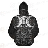 Wicca Symbol Triple Moon SED-0234 Hoodie Allover