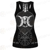 Wicca Symbol Triple Moon SED-0234 Hollow Out Tank Top