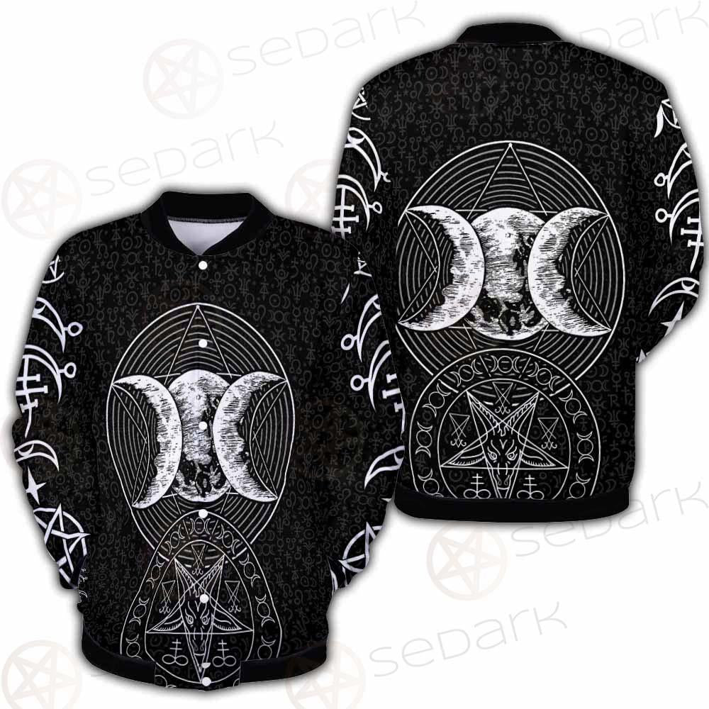Wicca Symbol Triple Moon SED-0234 Button Jacket