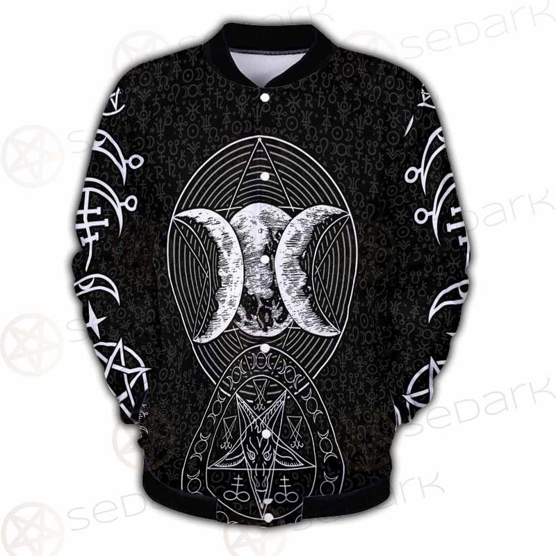 Wicca Symbol Triple Moon SED-0234 Button Jacket