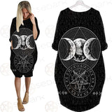 Wicca Symbol Triple Moon SED-0234 Batwing Pocket Dress