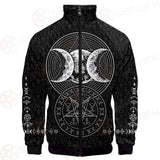 Wicca Symbol Triple Moon SED-0234 Stand-up Collar Jacket