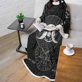 Wicca Symbol Triple Moon SED-0234 Sleeved Blanket