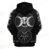 Wicca Symbol Triple Moon SED-0234 Hoodie Raglan Zip