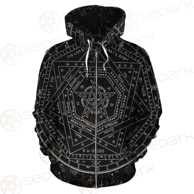 Medieval Occult Sign SED-0235 Zip-up Hoodies