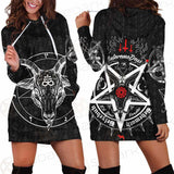 Pentagram Occult Red SED-0236 Hoodie Dress