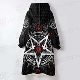 Pentagram Occult Red SED-0236 Oversized Sherpa Blanket Hoodie