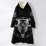 Pentagram Occult Red SED-0236 Oversized Sherpa Blanket Hoodie