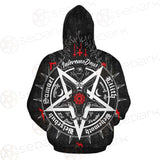 Pentagram Occult Red SED-0236 Hoodie Allover