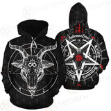 Pentagram Occult Red SED-0236 Hoodie Allover