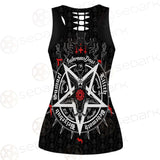 Pentagram Occult Red SED-0236 Hollow Out Tank Top