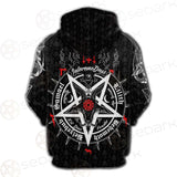 Pentagram Occult Red SED-0236 Hoodie Raglan Zip