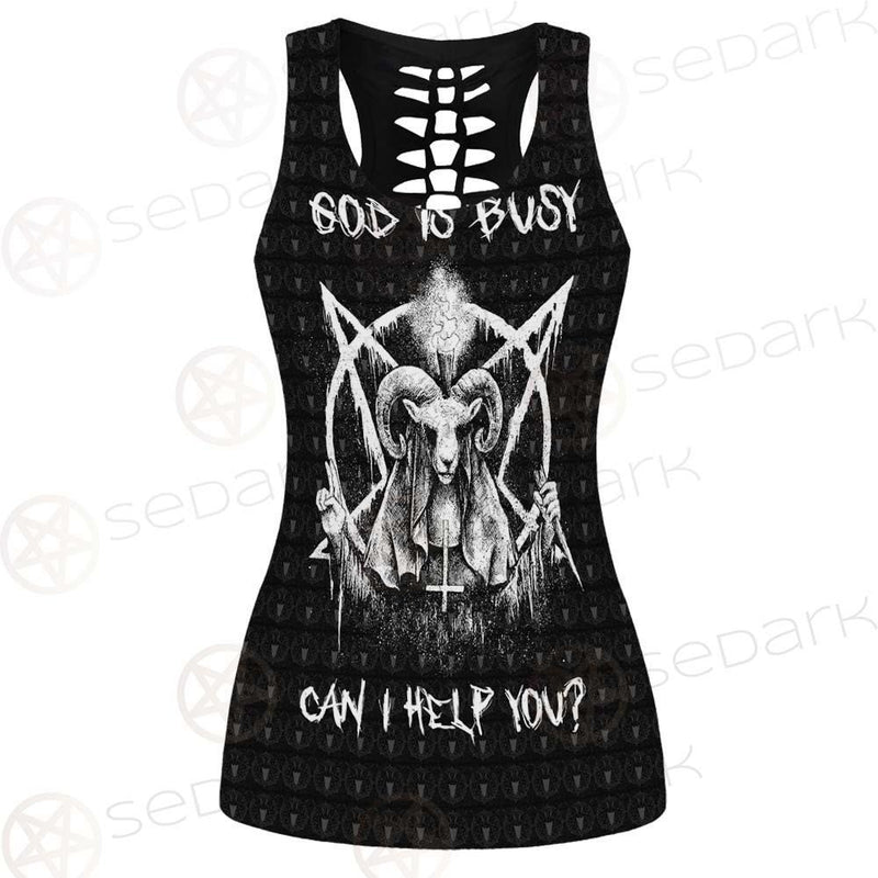 Satan Can I Help You SED-0237 Hollow Out Tank Top