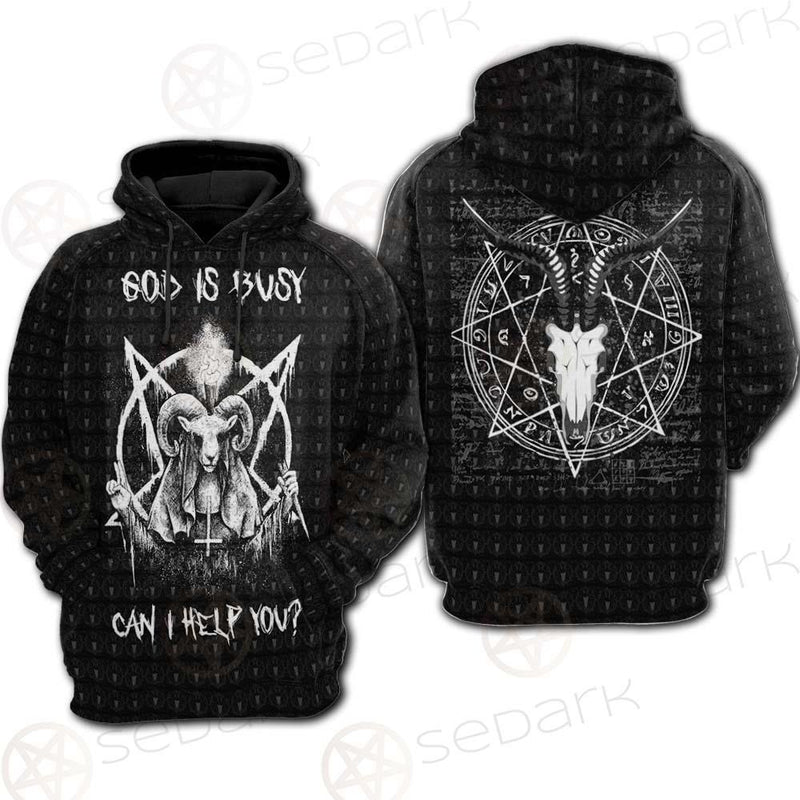Satan Can I Help You SED-0237 Hoodie Raglan
