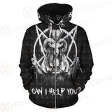 Satan Can I Help You SED-0237 Zip-up Hoodies