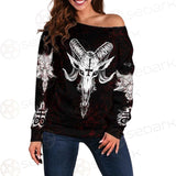 Satan Not A Sheep SED-0238 Off Shoulder Sweaters