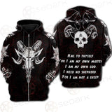 Satan Not A Sheep SED-0238 Hoodie Raglan Zip