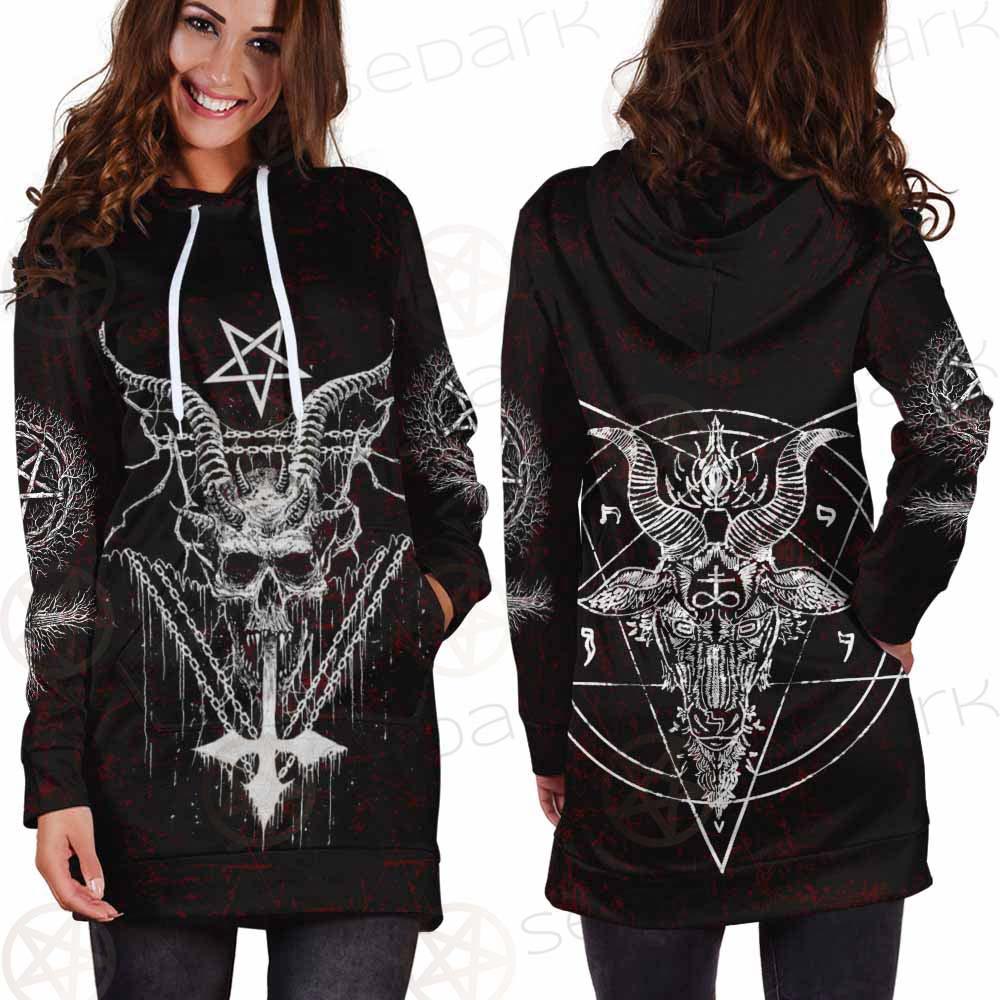 Pentagram Cross Inverted SED-0250 Hoodie Dress