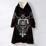 Pentagram Cross Inverted SED-0250 Oversized Sherpa Blanket Hoodie