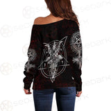 Pentagram Cross Inverted SED-0250 Off Shoulder Sweaters