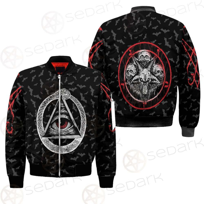 Pentagram Triple Skull SED-0287 Bomber Jacket